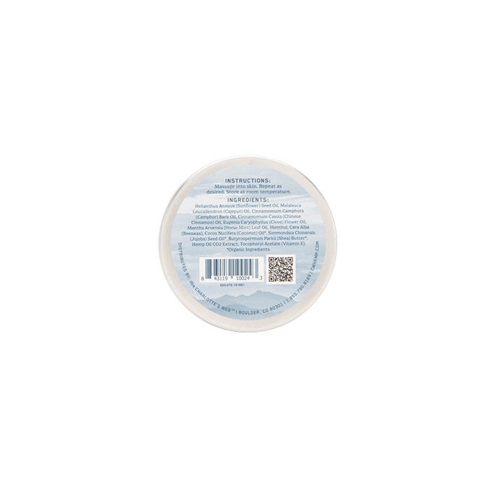 Back view of Charlotte's-Web-Hemp-Infused-Balm-with-CBD