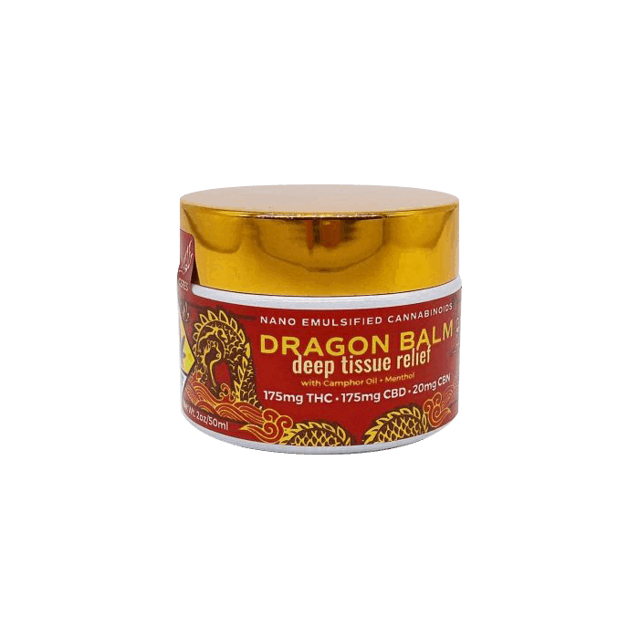 front view of dragon balm deep tissue relief