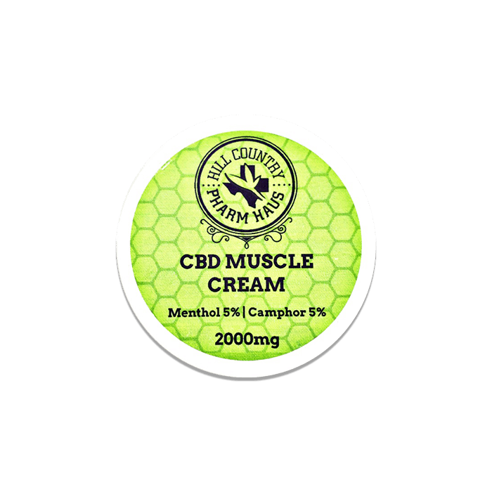 back view of hill country pharm haus cbd muscle cream