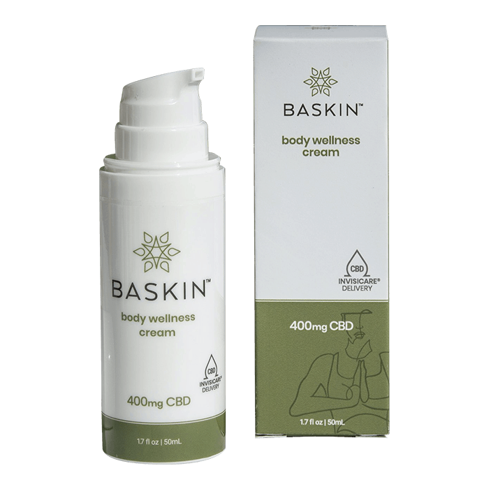 Back view of BASKIN CBD Body Wellness Cream