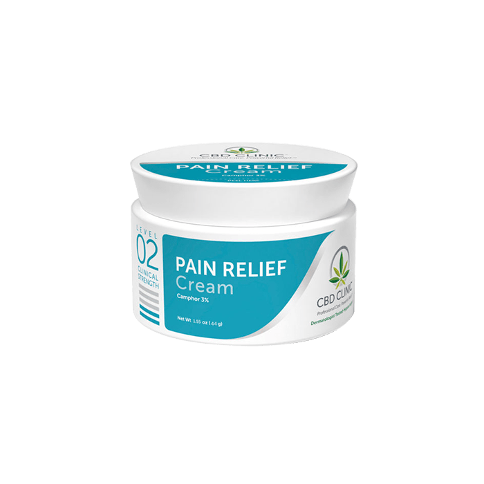 front view of cbd clinic pain relief cream level 2