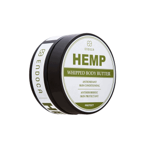 Front view of endoca hemp whipped body butter cream