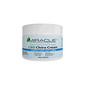 Front view of Miracle CBD Chiro Cream PremiumStrength