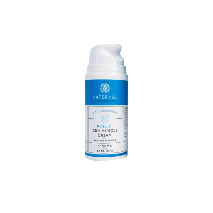 Front view of Naternal Rescue CBD Muscle Cream