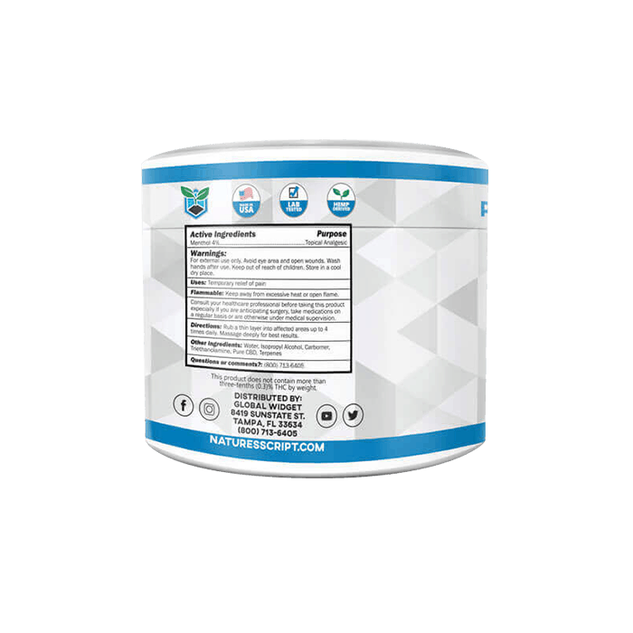 Back view of Nature'sScript-CBD-Cryotherapy-pain-relief-gel