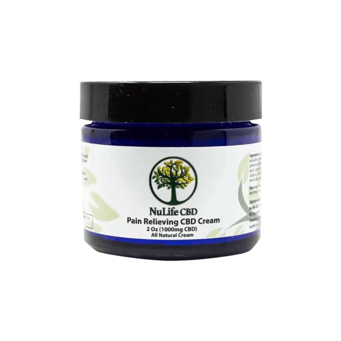 Front view of NuLife CBD Pain Relieving CBD Cream 1000mg