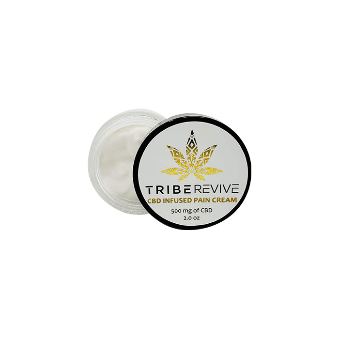 Front view of TribeRevie CBD Infused Pain Cream 500mg