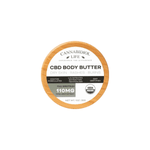 front view of cannabidiol life cbd body butter