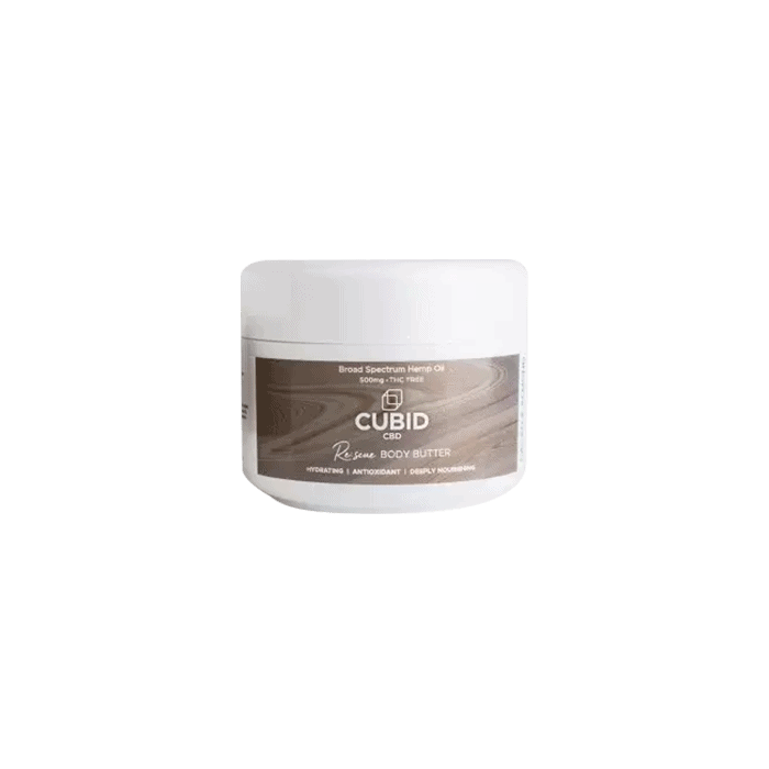 front view of cubid cbd rescue body butter