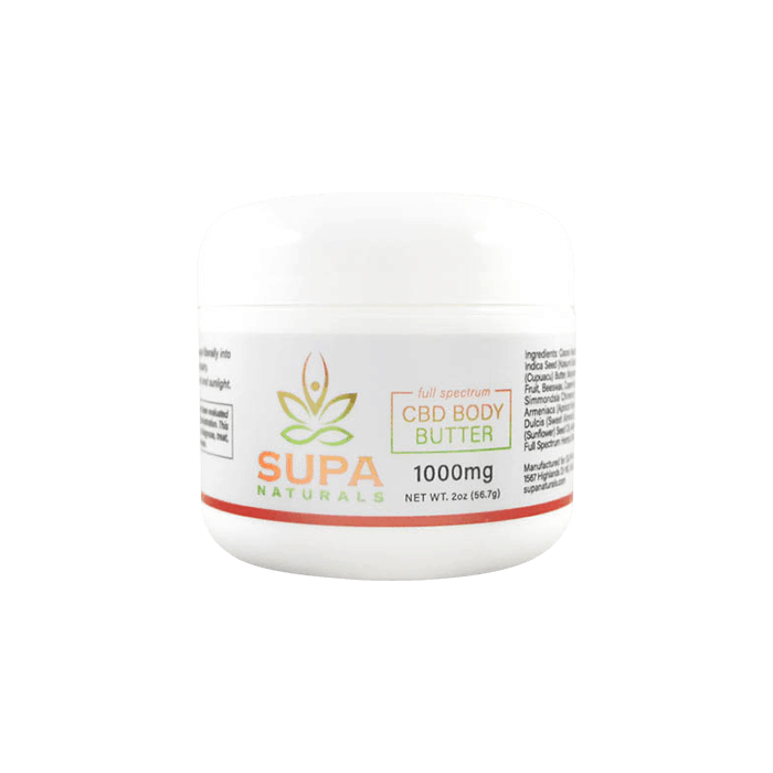 front view of supa naturals cbd body butter