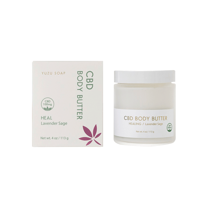 Back view of yuzu soap cbd body butter