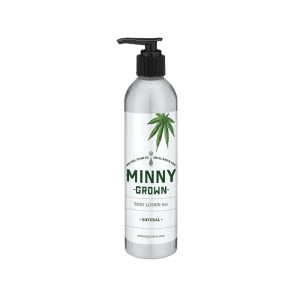 front view of minny grown cbd body lotion