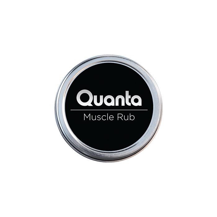 front view of quanta muscle rub