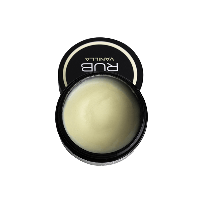 back view of cbd for life vanilla rub