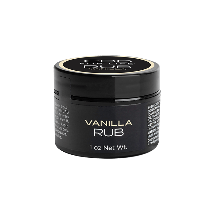 front view of cbd for life vanilla rub