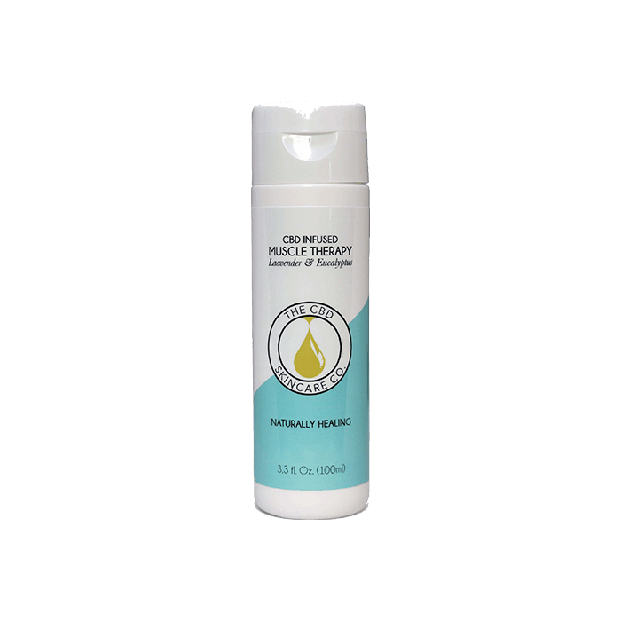 front view of the cbd skincare co. cbd infused muscle therapy