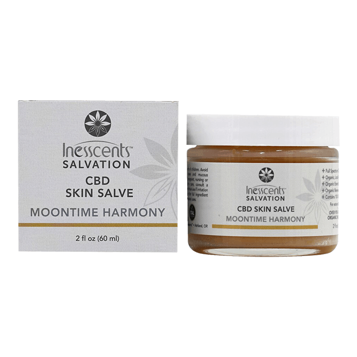 Front view of Inesscents-Salvation-Moontime-Harmony-CBD-Skin-Salve
