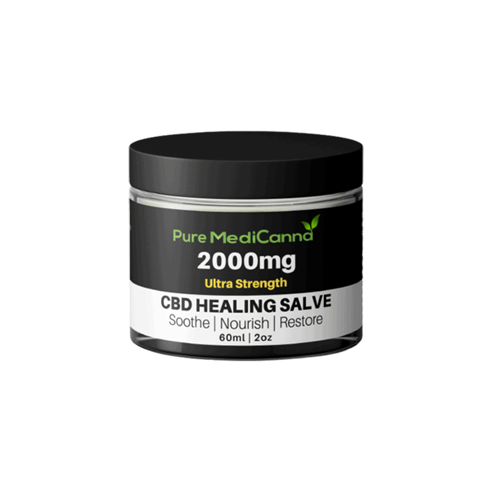 Front view of Pure MediCanna Ultra Strength Healing Salve